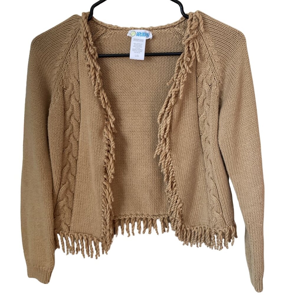 Girls Fringe Thick Cardigan, Large (3-5‎ yrs)